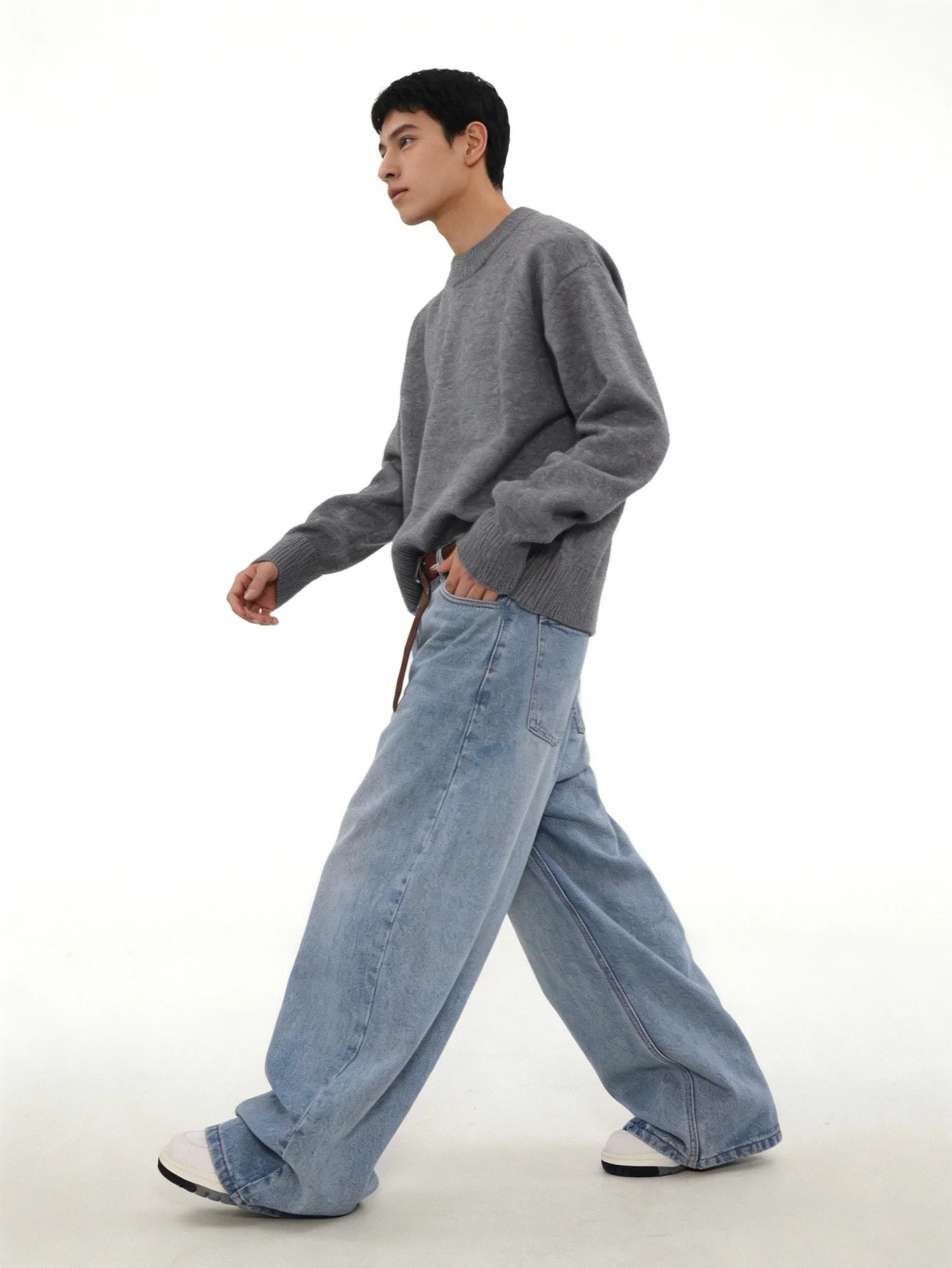 Light Retro Y2K Blue Baggy Jea - Men'S Fashion For 60 Year Old ulasan dan harga
