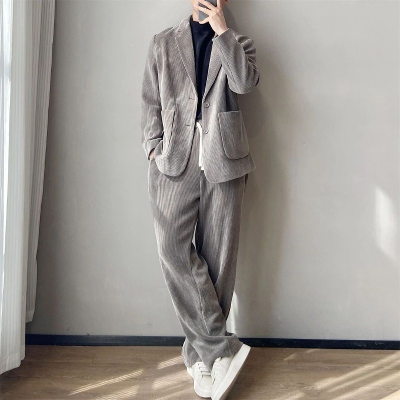 Premium Corduroy Suit Maillard - Corduroy Jacket Men ulasan dan harga
