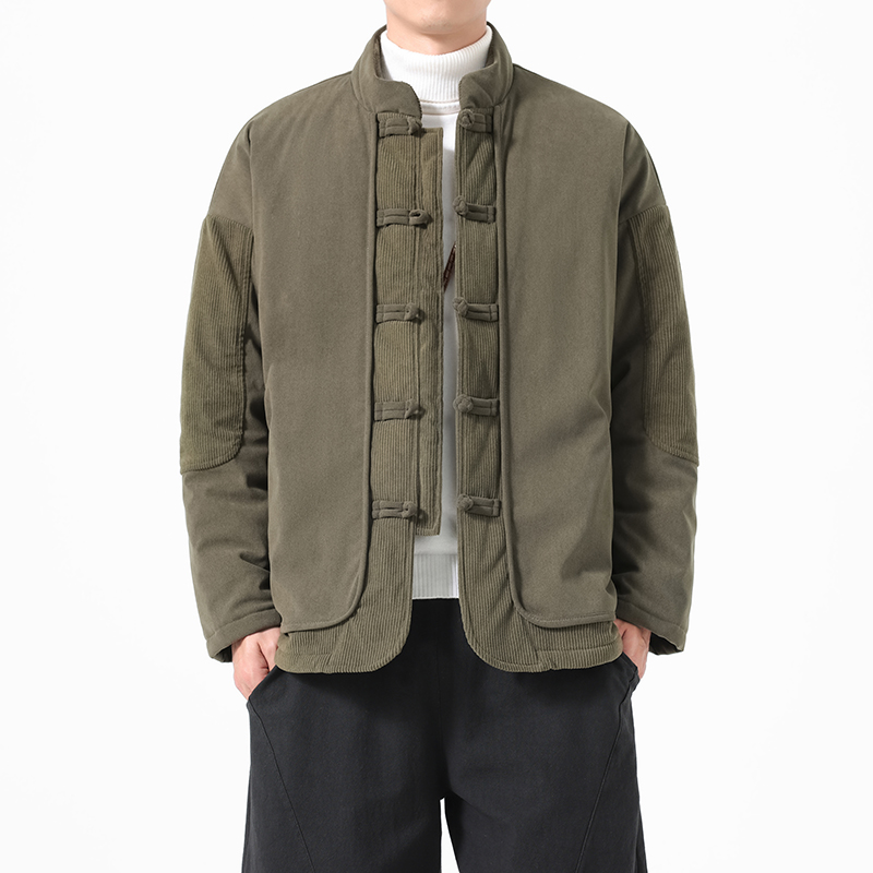 Chinese Style Men Cotton Padde - Corduroy Jacket Men ulasan dan harga