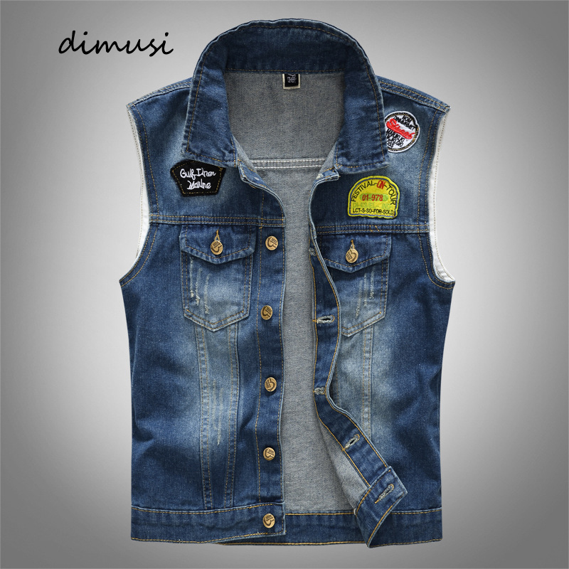 Spring Summber Men's Denim Ves - Men'S Fashion Vest With Jeans ulasan dan harga