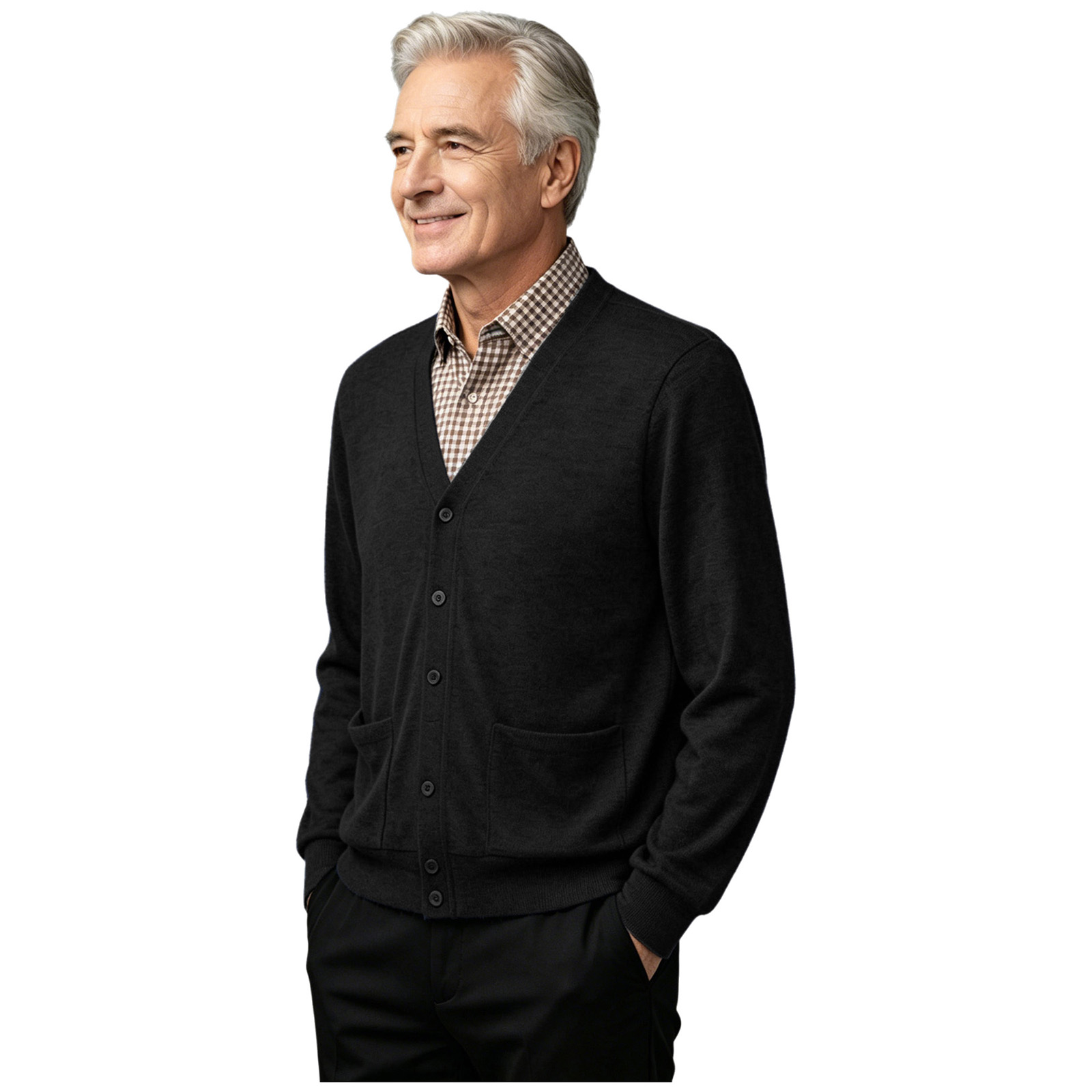 Men Elderly Disabled Adaptive  - Knitted Cardigan Men ulasan dan harga