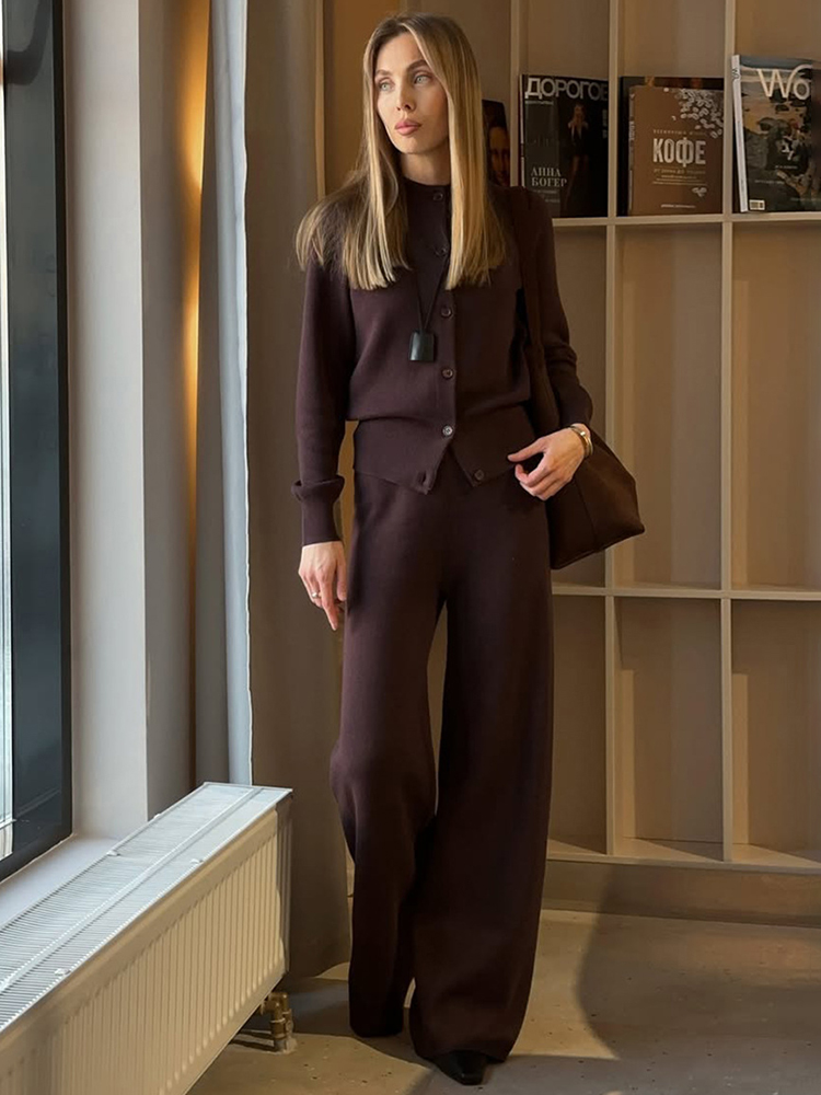 Women Trousers 2 Piece Autumn  - Knitted Cardigan Men ulasan dan harga