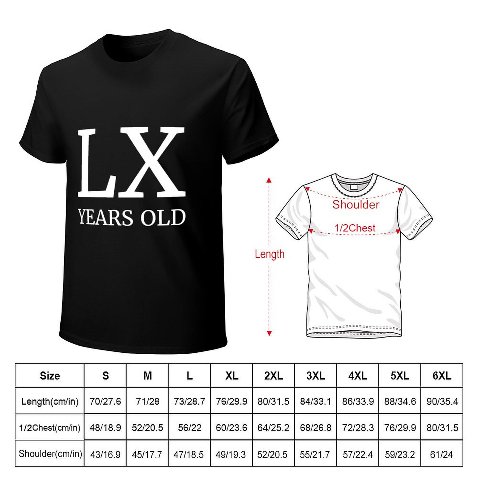 LX Years Old Latin 60th Birthd - Men'S Fashion For 60 Year Old ulasan dan harga