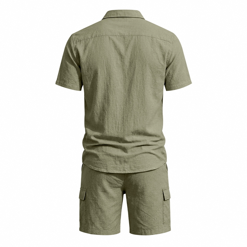 Men Summer American Linen Two  - Men'S Fashion For Summer ulasan dan harga