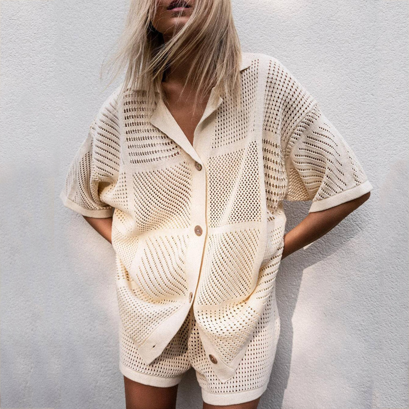 Knit Hollow Out Cardigan Tops  - Knitted Cardigan Men ulasan dan harga