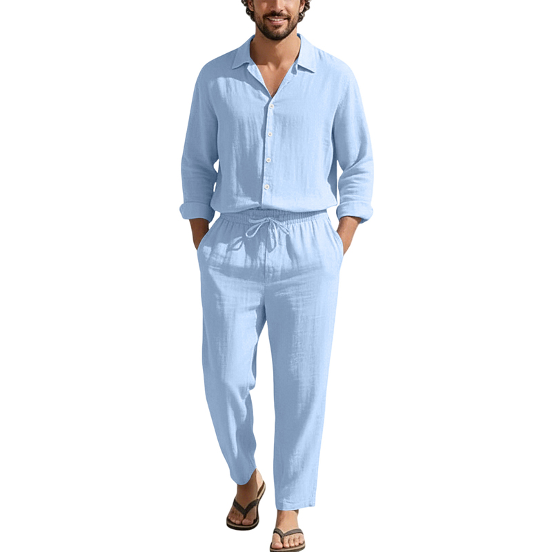 Spring Summer Linen Casual Set - Men'S Spring Fashion ulasan dan harga