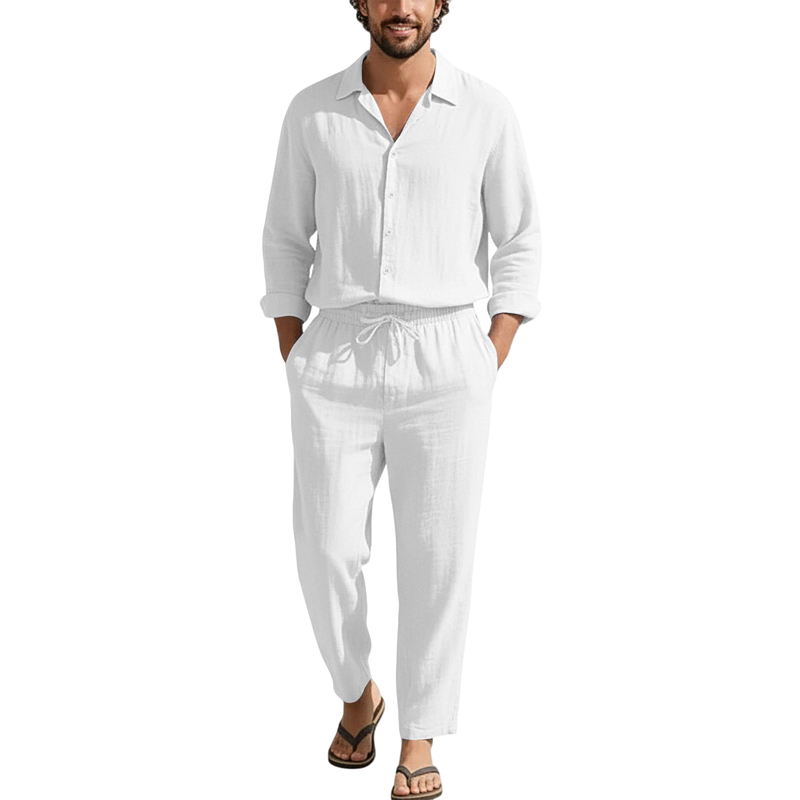 Spring Summer Linen Casual Set - Men'S Spring Fashion ulasan dan harga