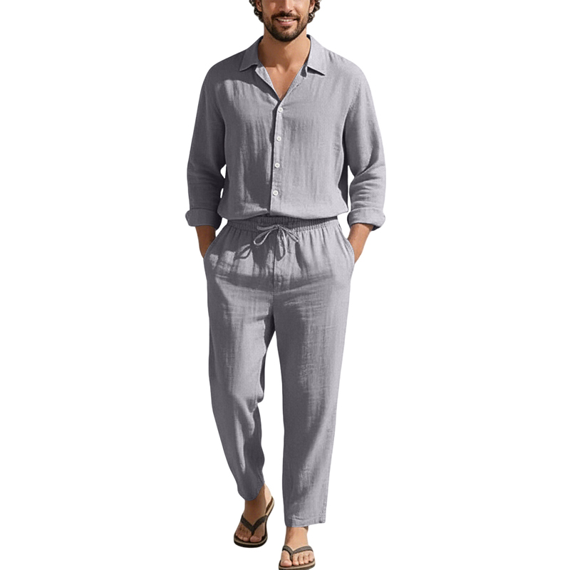 Spring Summer Linen Casual Set - Men'S Spring Fashion ulasan dan harga