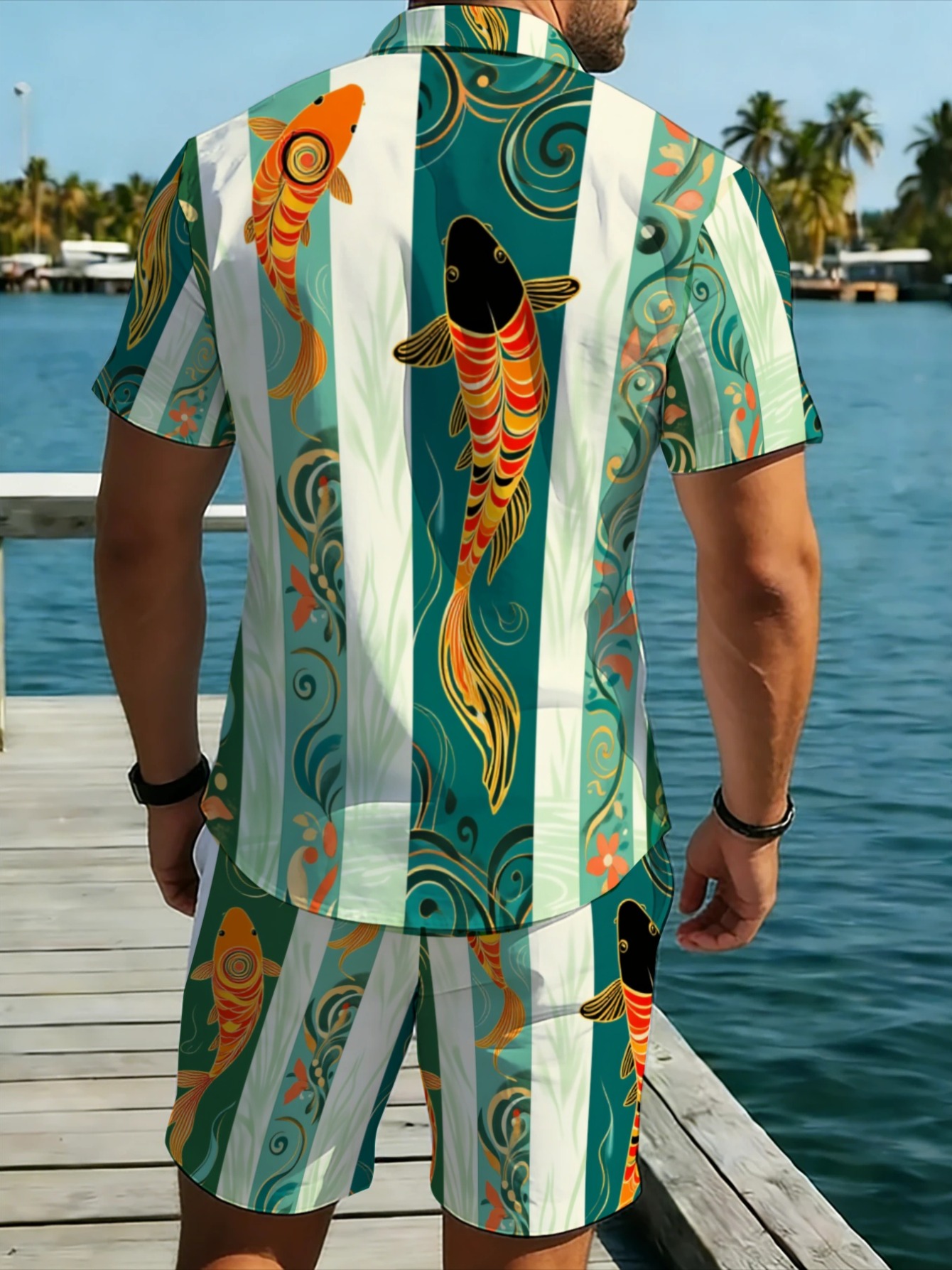 Traditional Lucky Fish Graphic - Track Suit Men ulasan dan harga