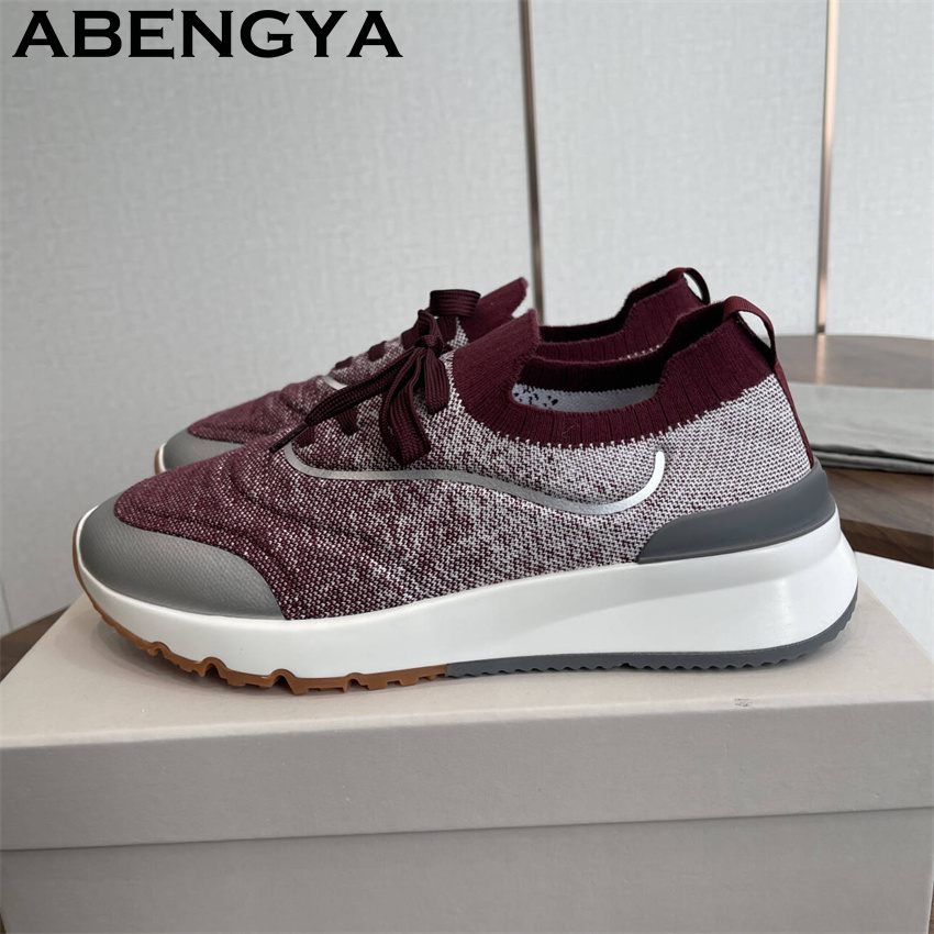 Men New Multicolour Knitted lo - Men'S Fashion Loafers ulasan dan harga